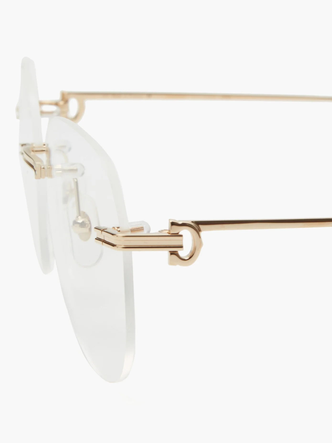 Première de Cartier rimless round metal glasses - 4