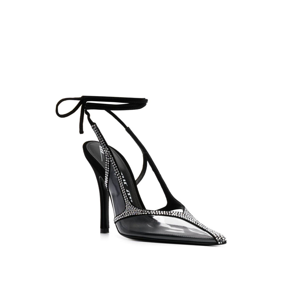 The Attico Ladies Silver Venus 100Mm Embellished Pumps - 3