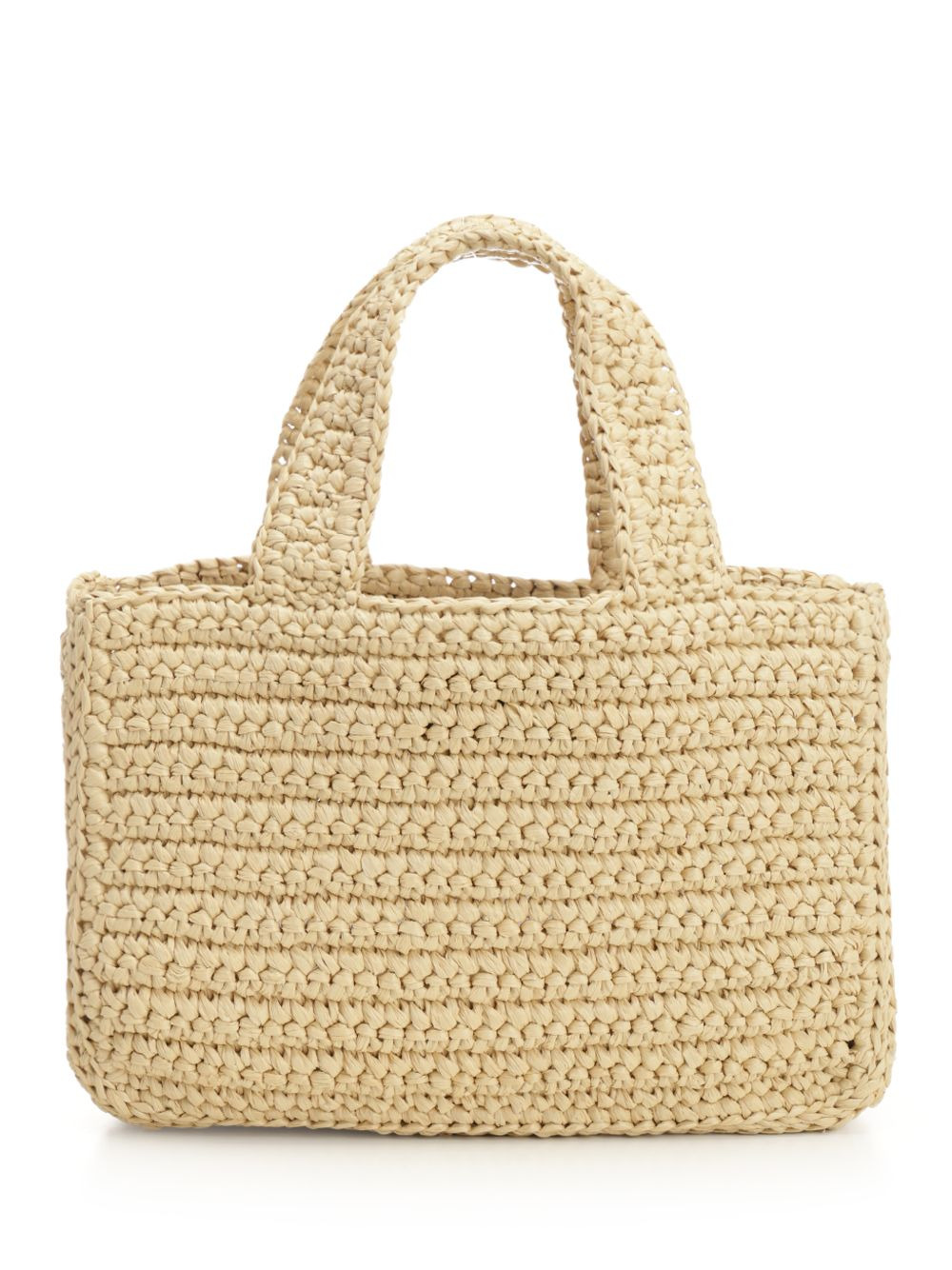 Small Tote | Viva Superstar Crochet | Crochet Rafia Handbags Beige - 3