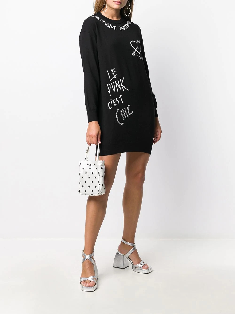 slogan print jumper dress - 2