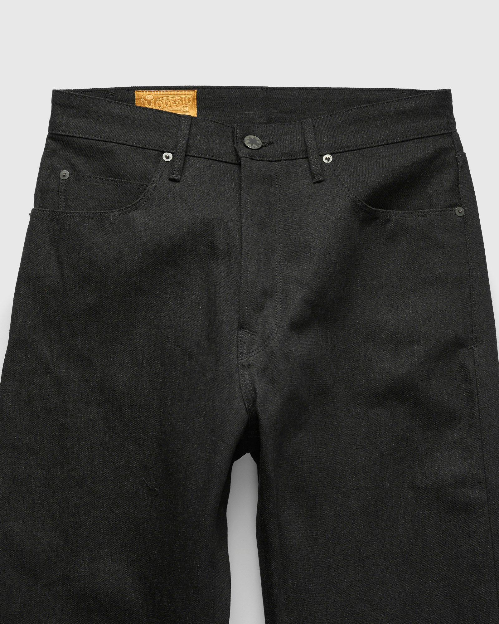 "Modesto" 14.25oz Black Grey Selvedge Denim - Straight Fit - 5