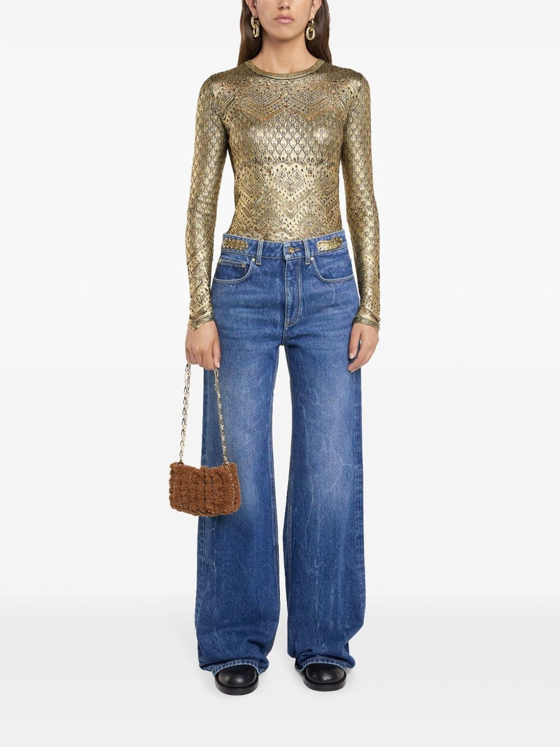 rabanne metallic knit top outlook