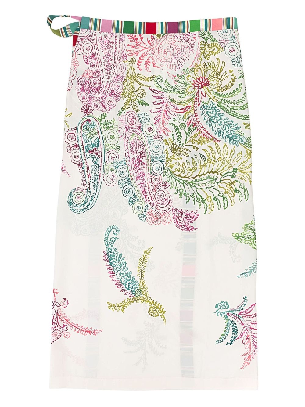 floral-print tied-waist skirt - 2