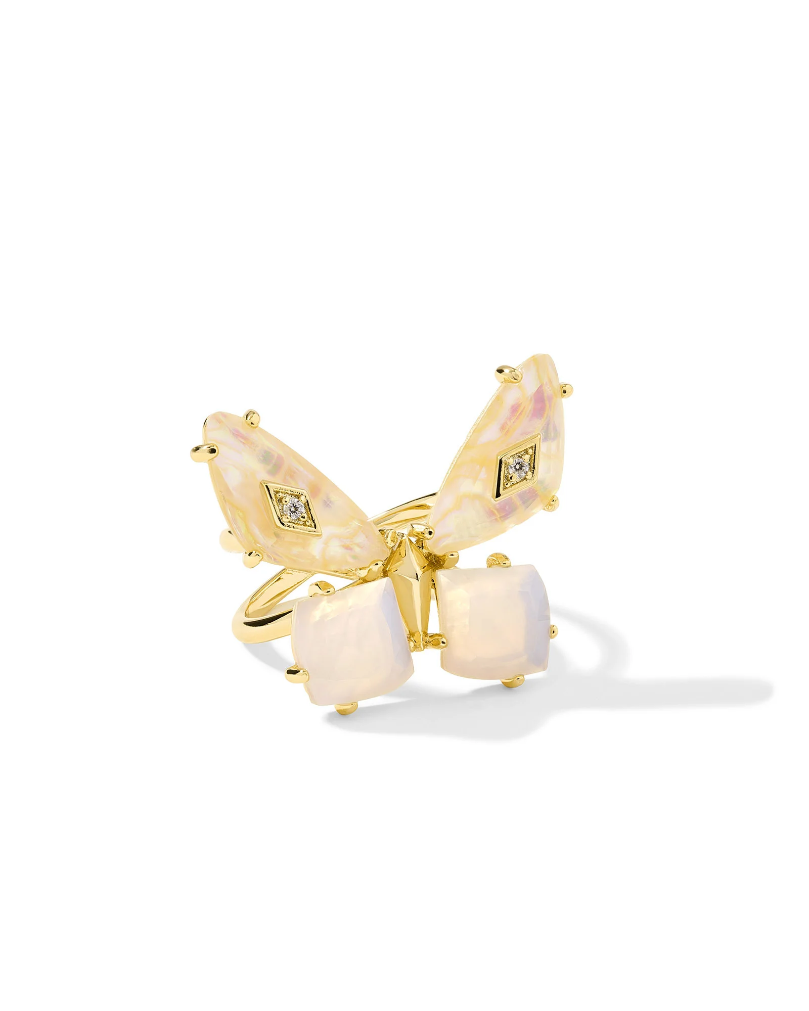 Bianca Butterfly Gold Cocktail Ring - 1