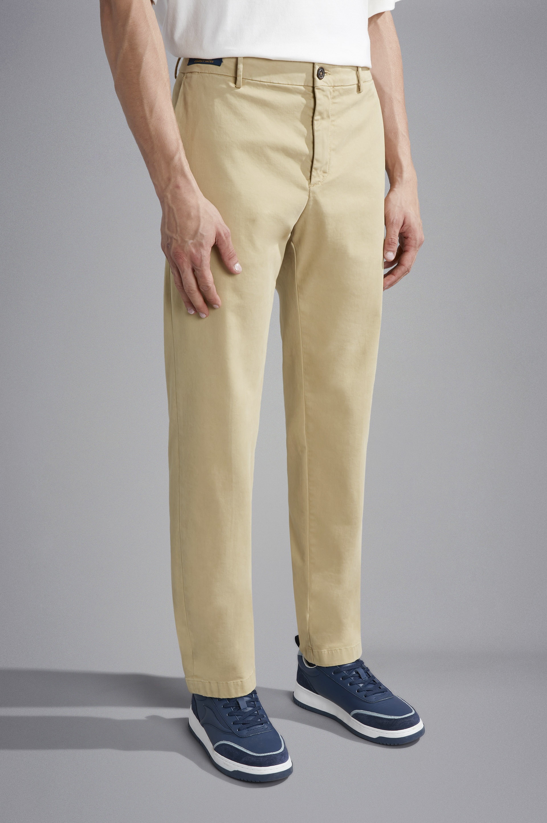 COTTON STRETCH CHINO TROUSERS - 6