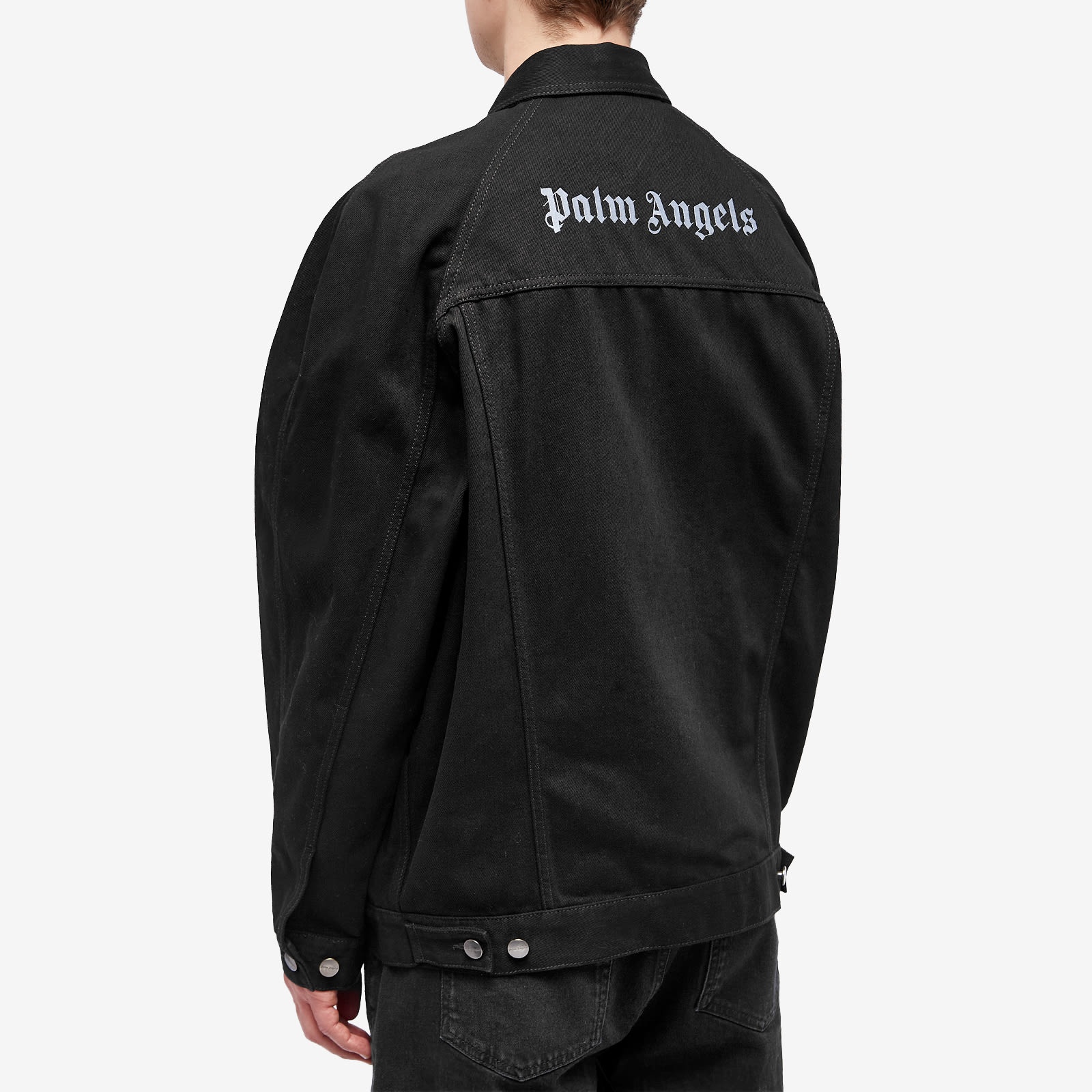 Palm Angels Back Logo Denim Jacket - 3