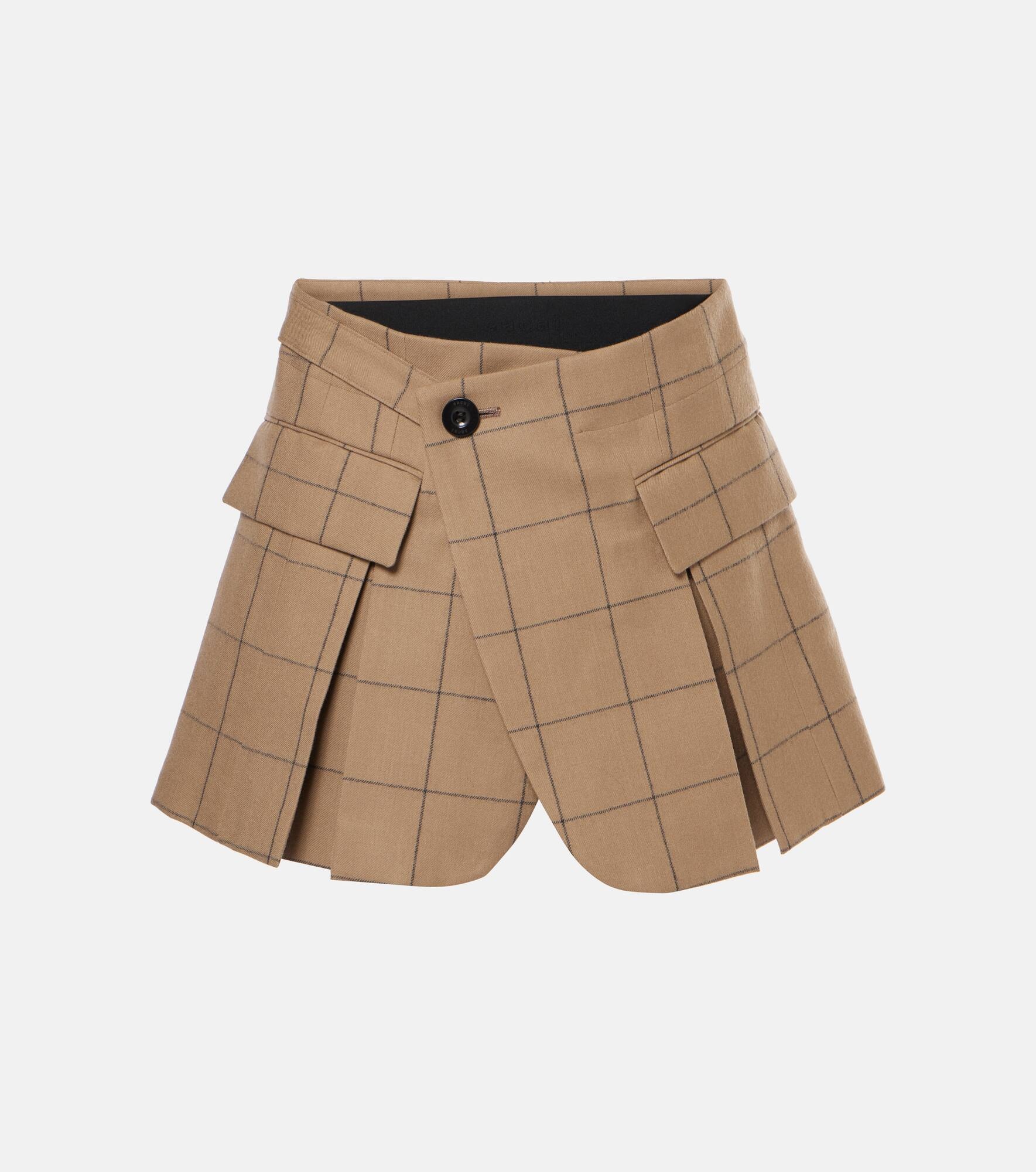 Checked wool shorts - 1