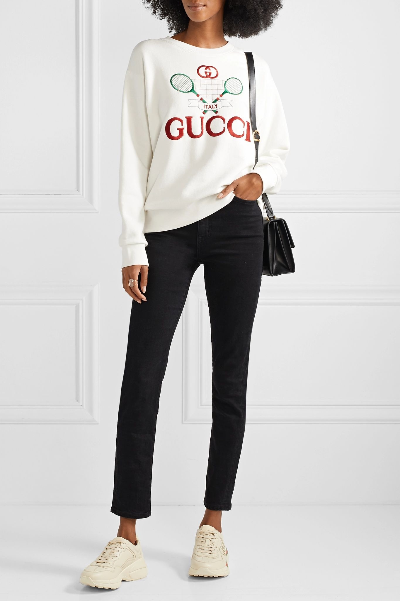 Oversized embroidered cotton-jersey sweatshirt - 2