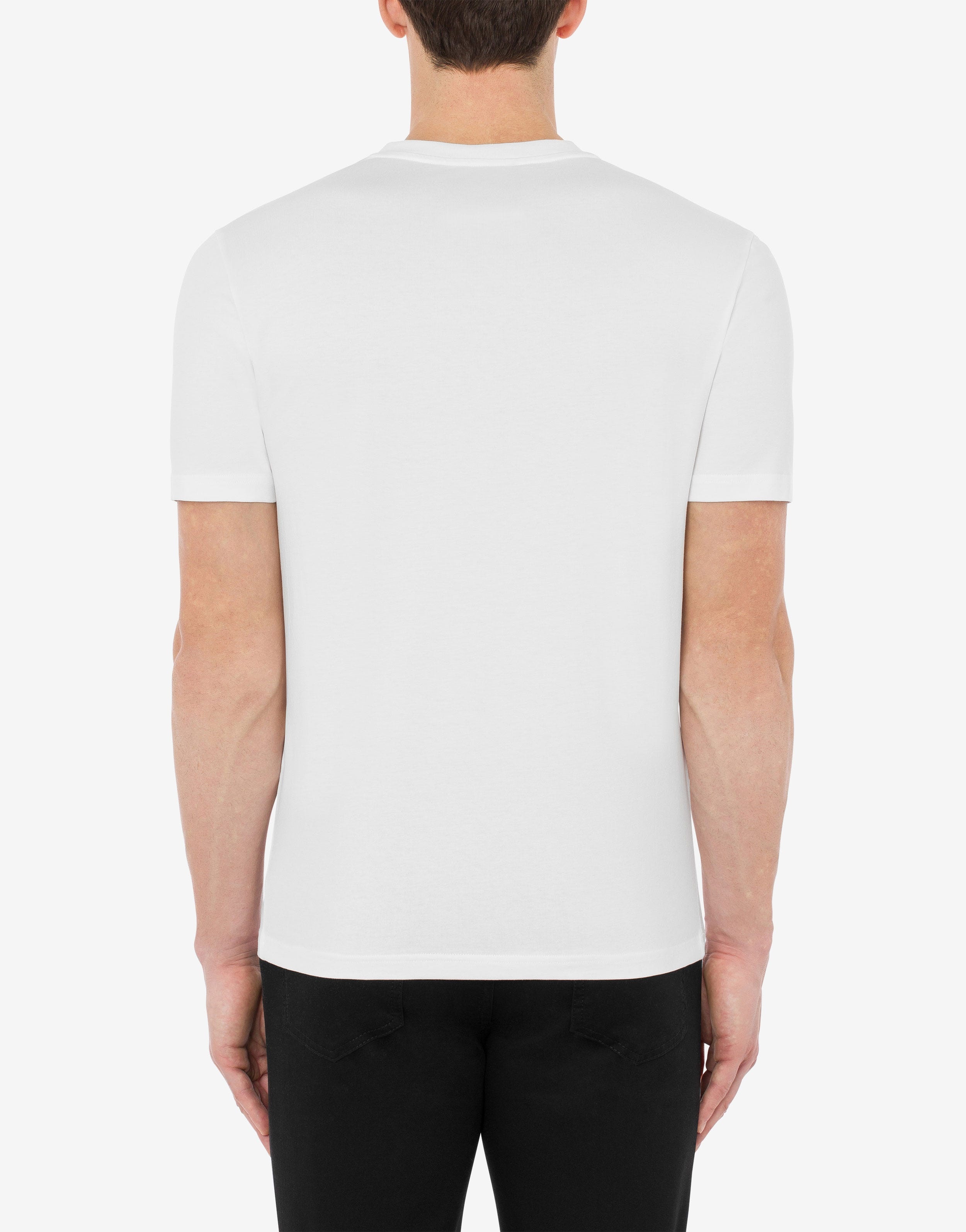 MOSCHINO SIGNATURE STRETCH JERSEY T-SHIRT - 6