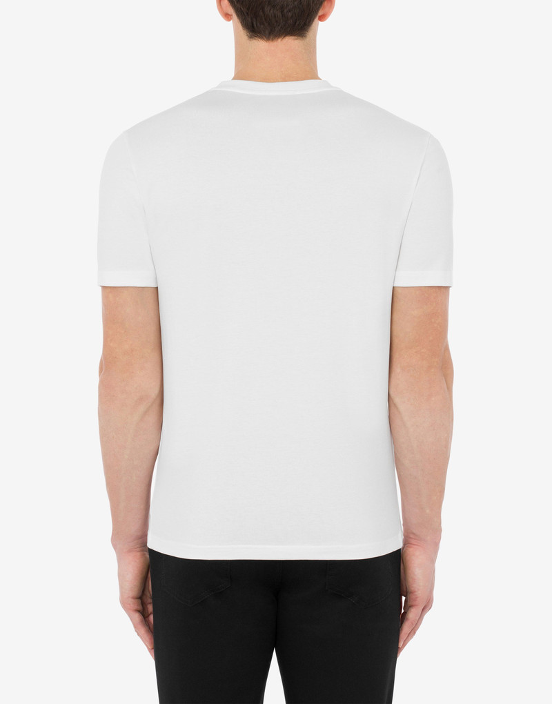 MOSCHINO SIGNATURE STRETCH JERSEY T-SHIRT 6