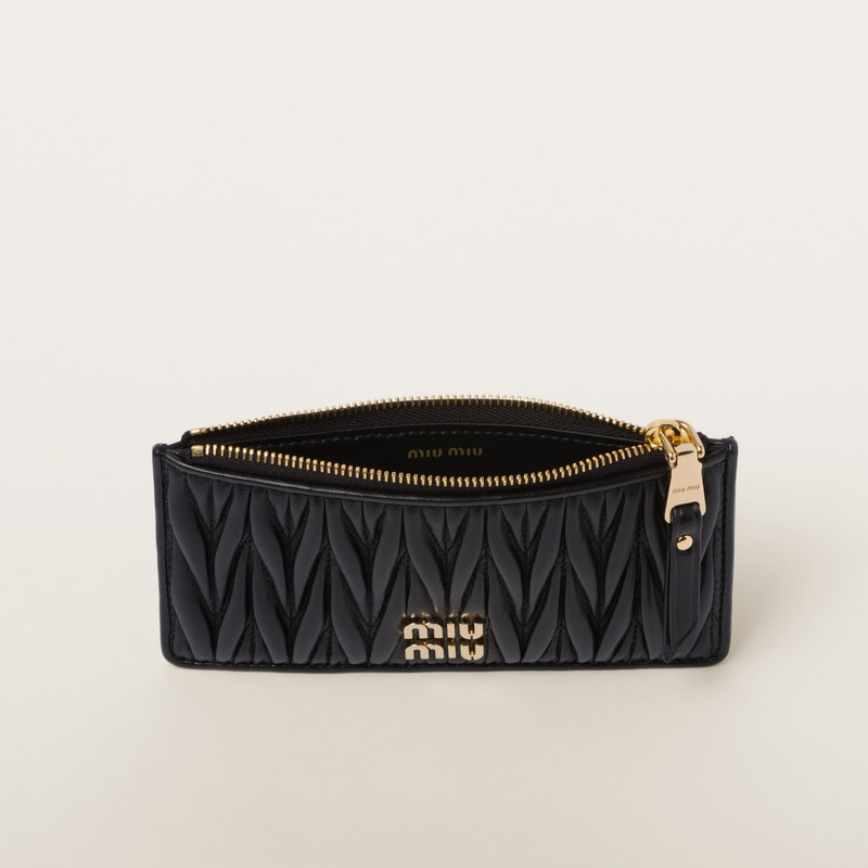 Miu Miu Matelassé nappa leather envelope wallet outlook