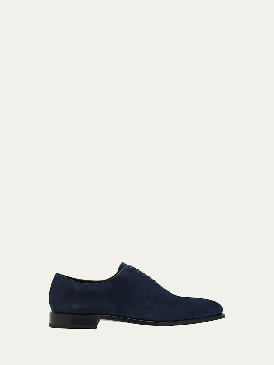Men's Angiolo Tramezza Suede Oxfords - 1
