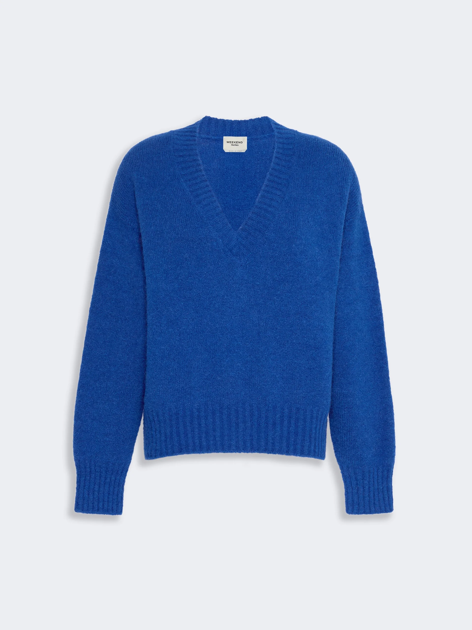 VISITA Alpaca and cotton yarn sweater - CORNFLOWER BLUE - 1