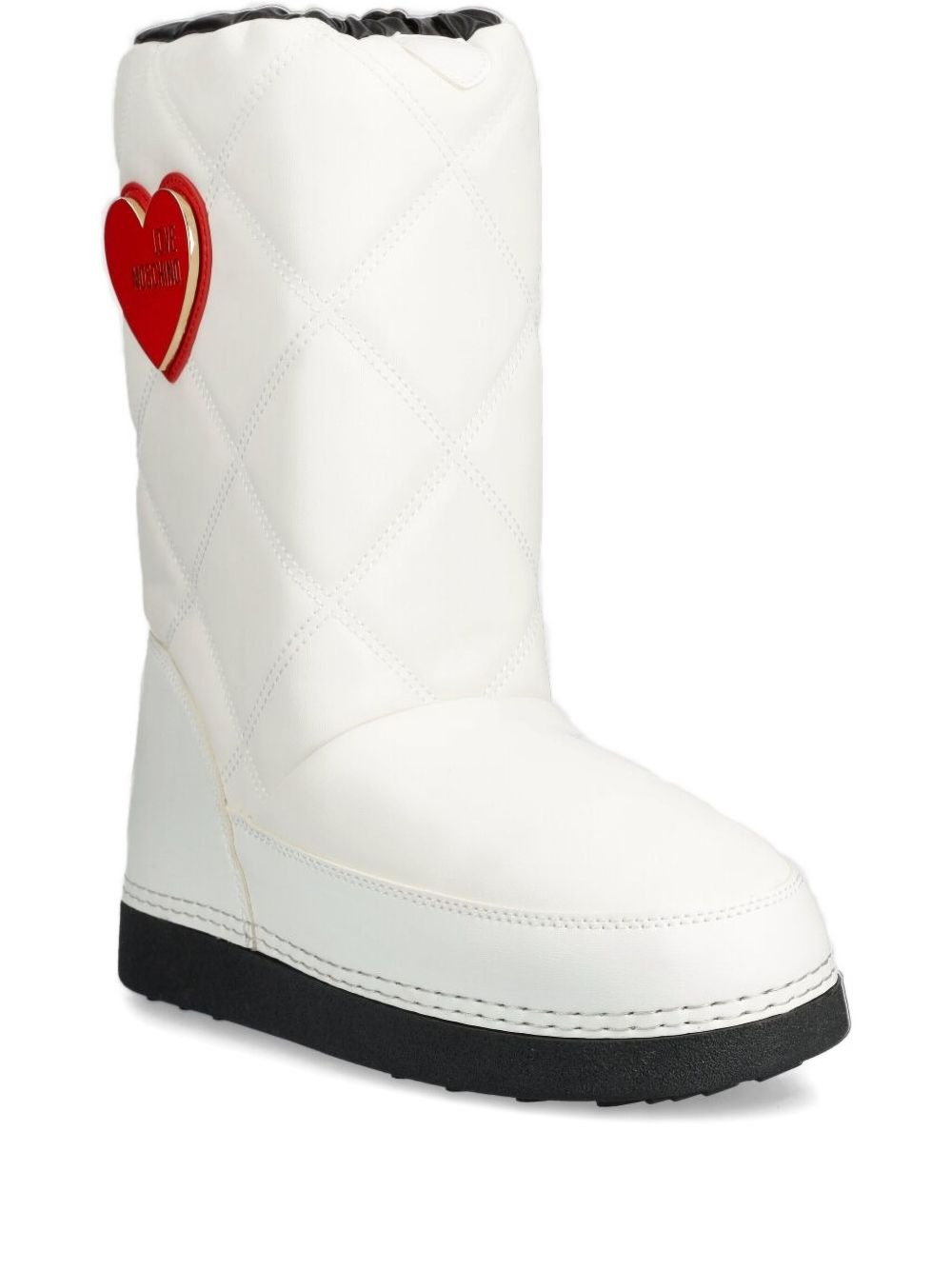 quilted heart-detail snow boots - 1