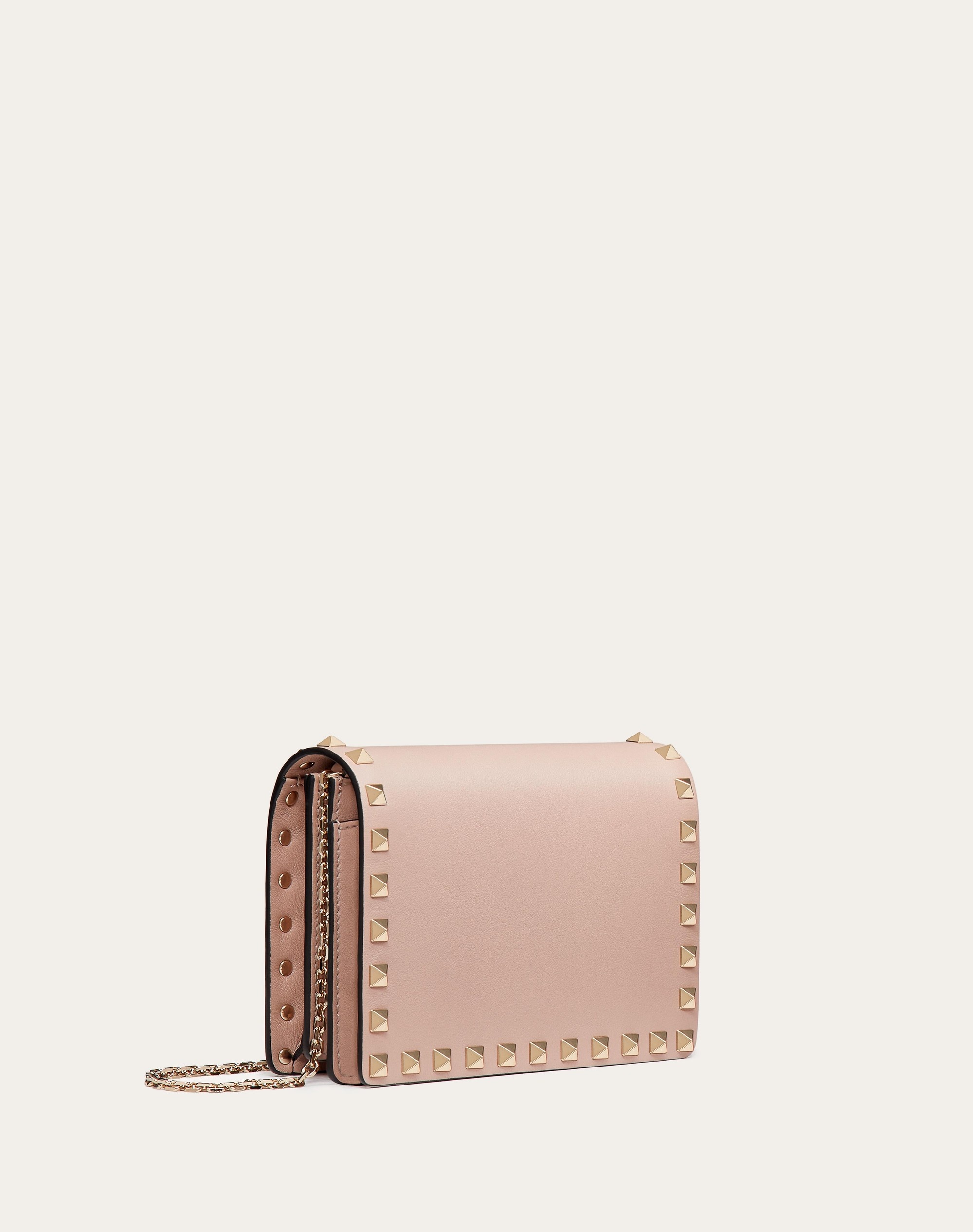 ROCKSTUD CALFSKIN CHAIN POUCH - 3