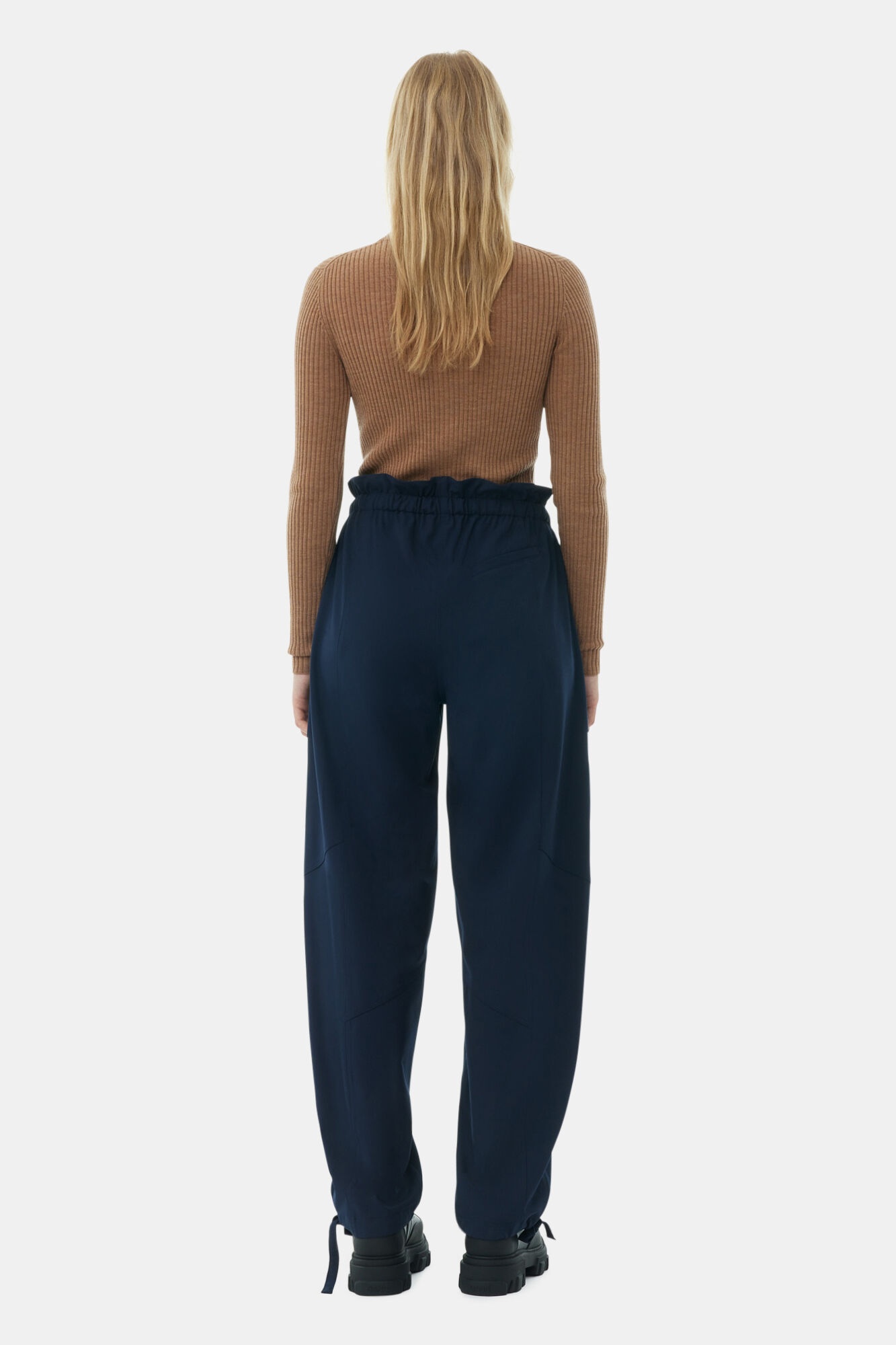 BLUE LIGHT ELASTICATED WAIST PANTS - 5