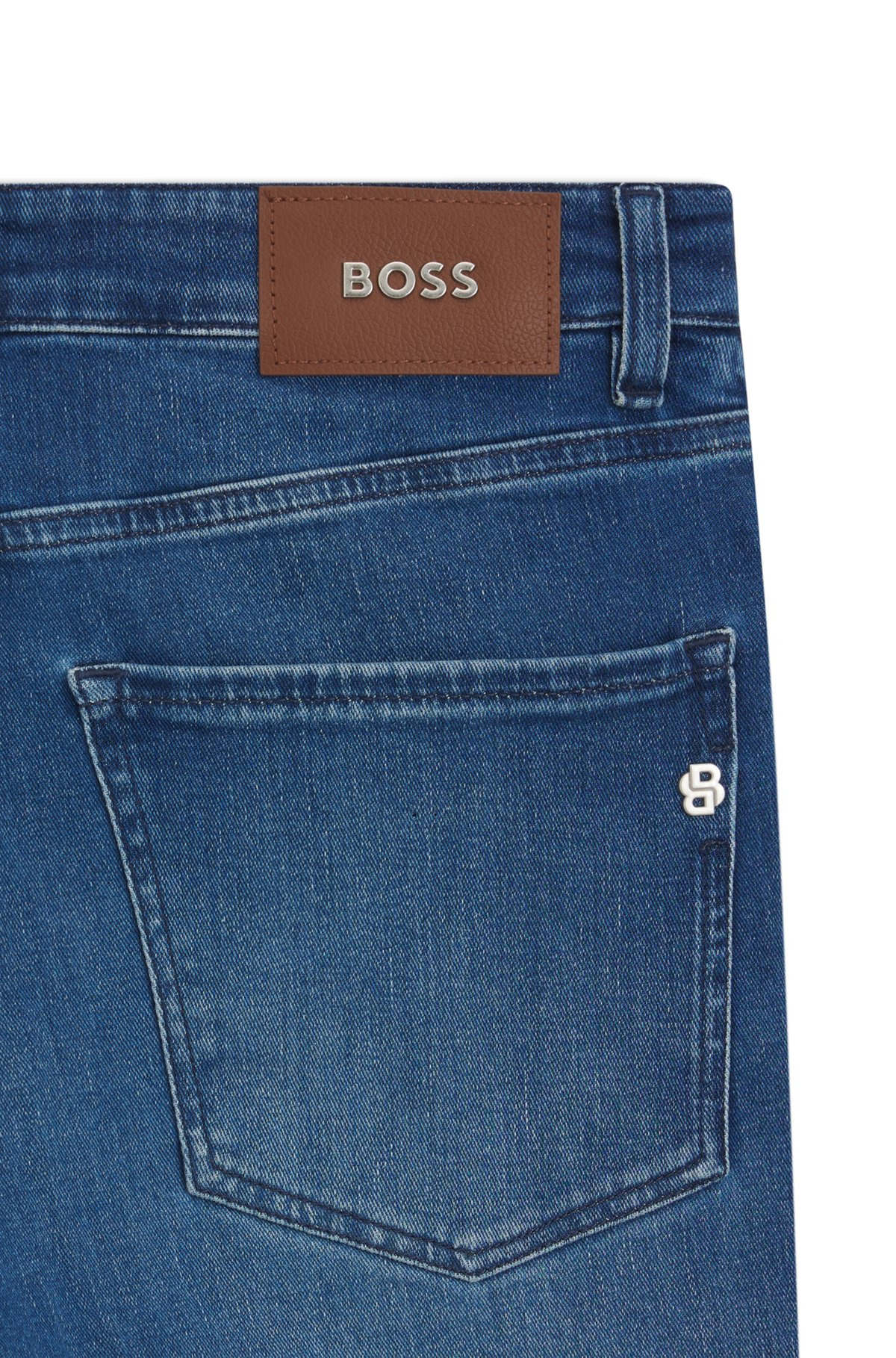 DELAWARE SLIM-FIT JEANS IN BLUE CASHMERE-TOUCH DENIM - 6