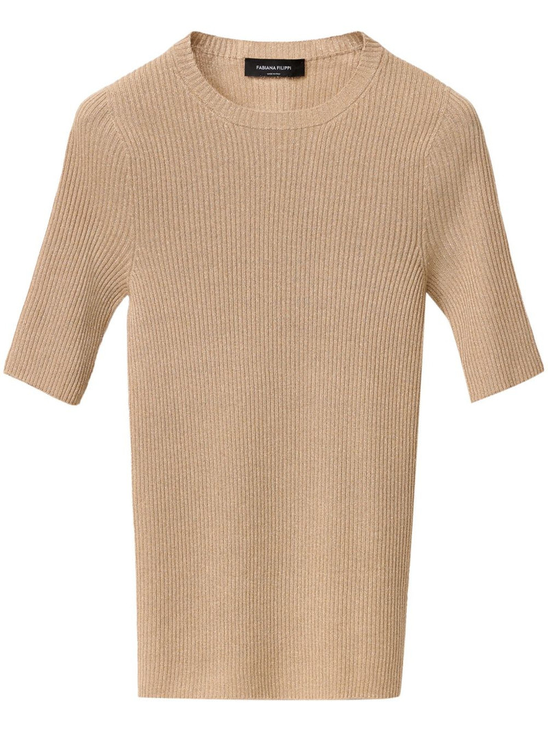 ribbed knit t-shirt 1