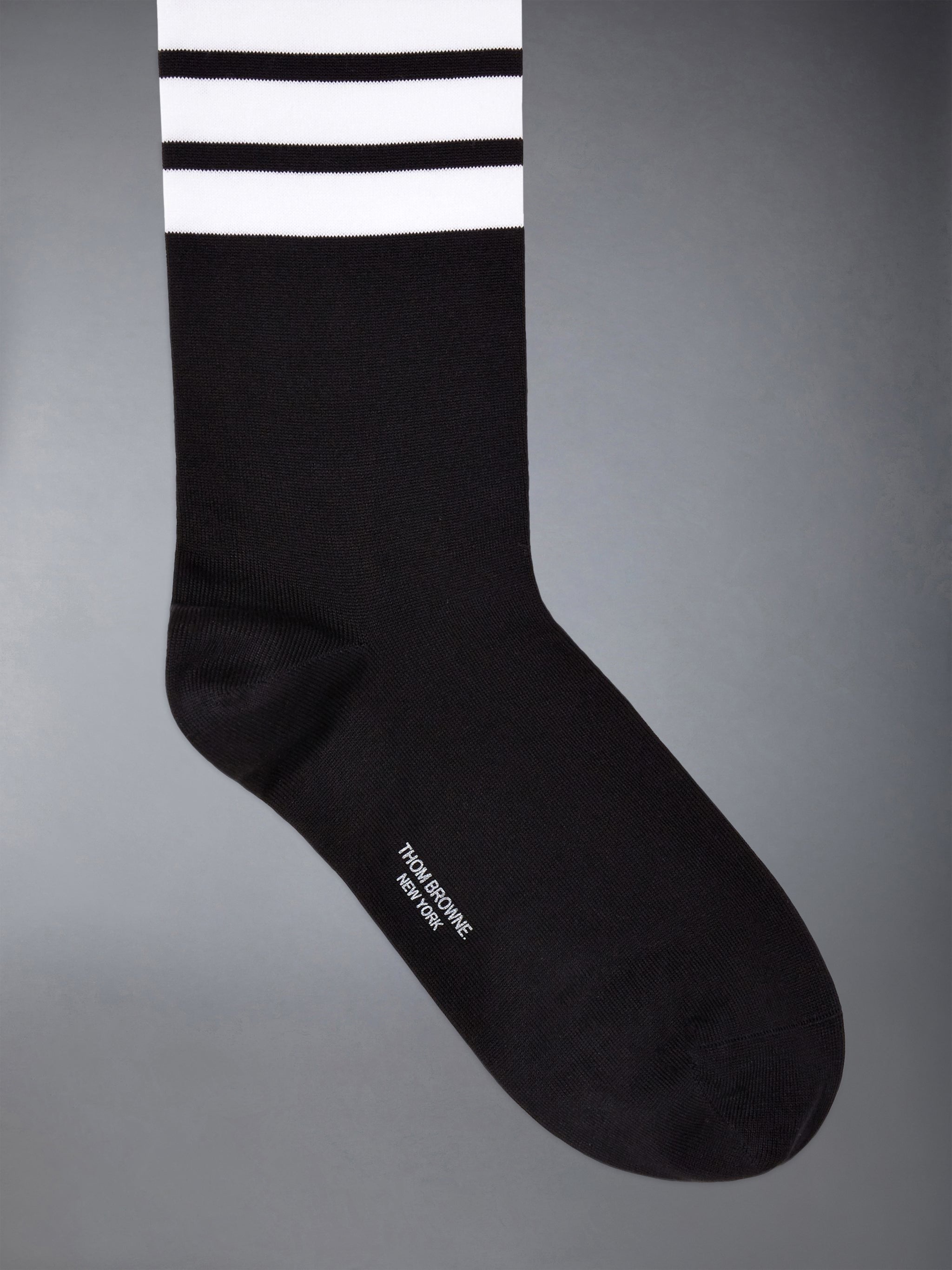 Lightweight Cotton 4-bar Mid Calf Socks - 2