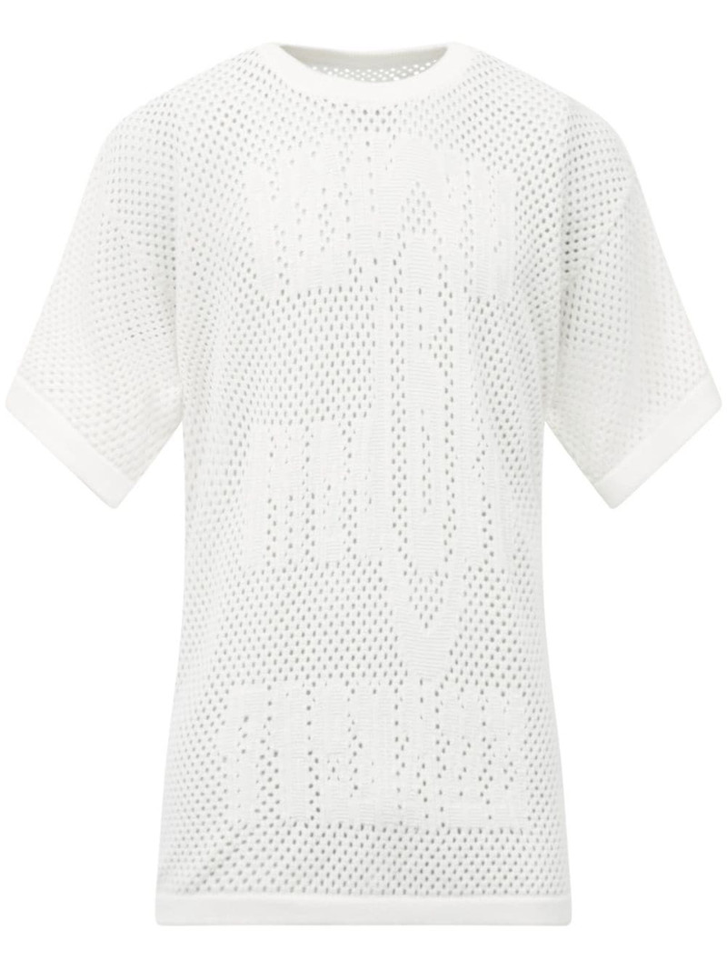 intarsia-knit cotton T-shirt 1