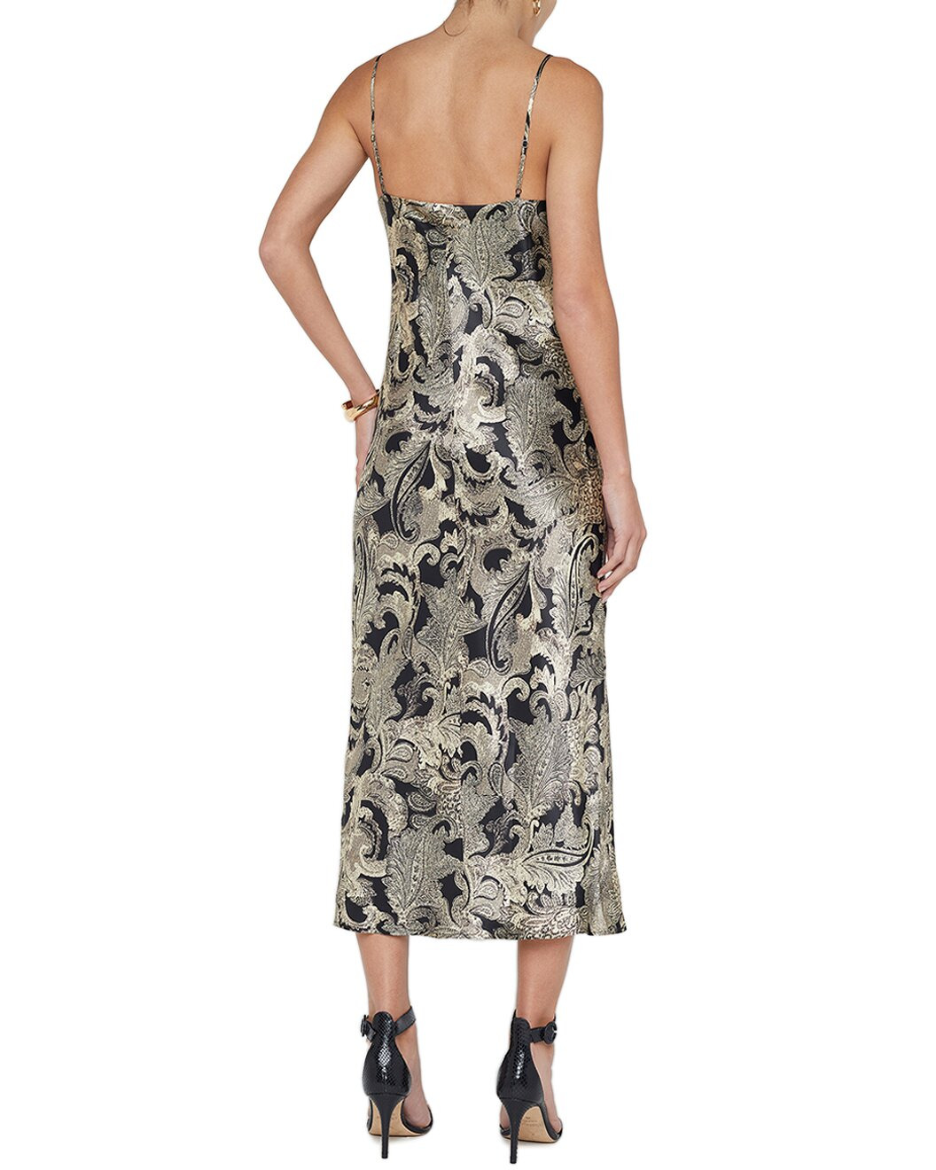 L'AGENCE Seridie Midi Silk Slip Dress - 2