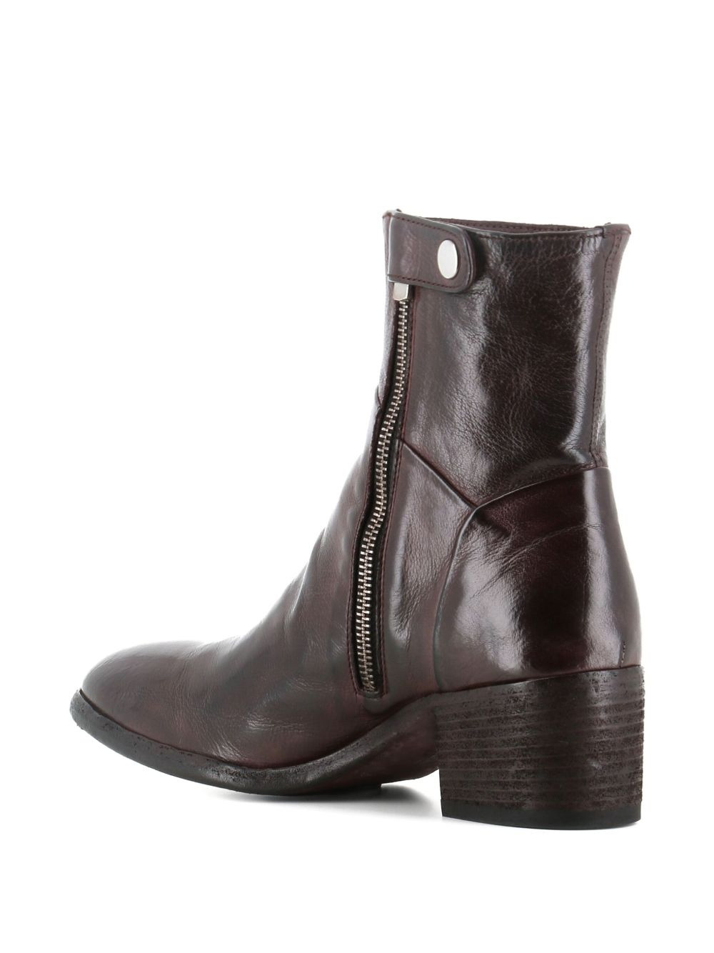 zipped block-heel boots - 4