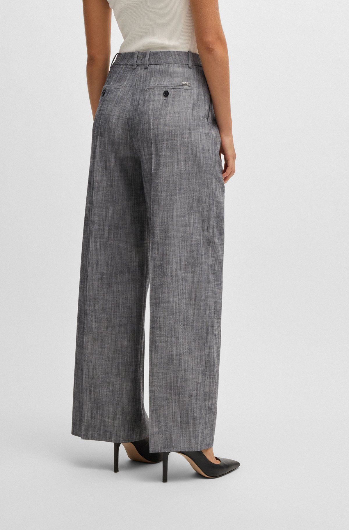 REGULAR-FIT TROUSERS WITH PLEATED FRONT - 4