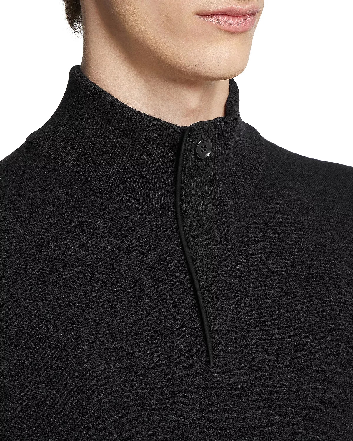 Oasi Cashmere Zip Mock Neck Sweater - 5