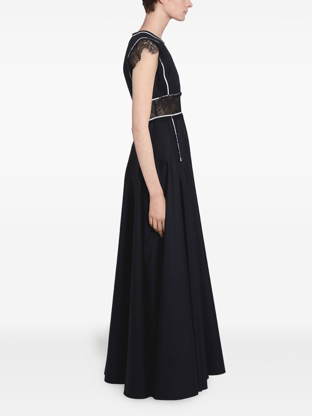 lace-insert dress - 4