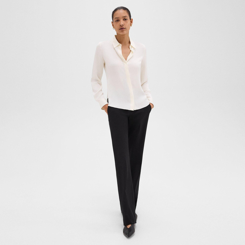 Theory Fitted Shirt in Silk Georgette outlook