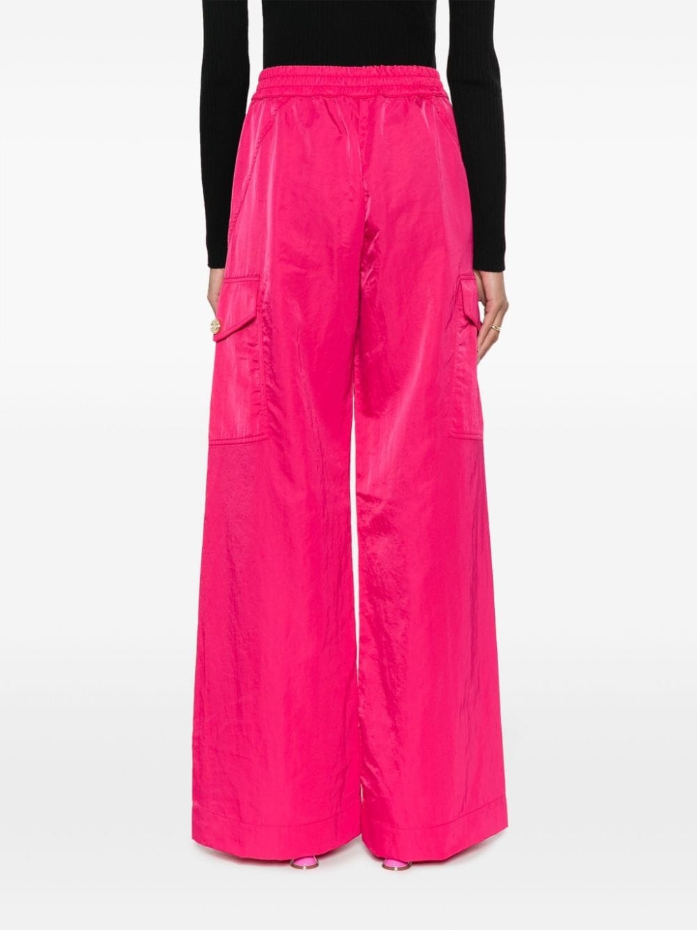 wide-leg cargo trousers - 4