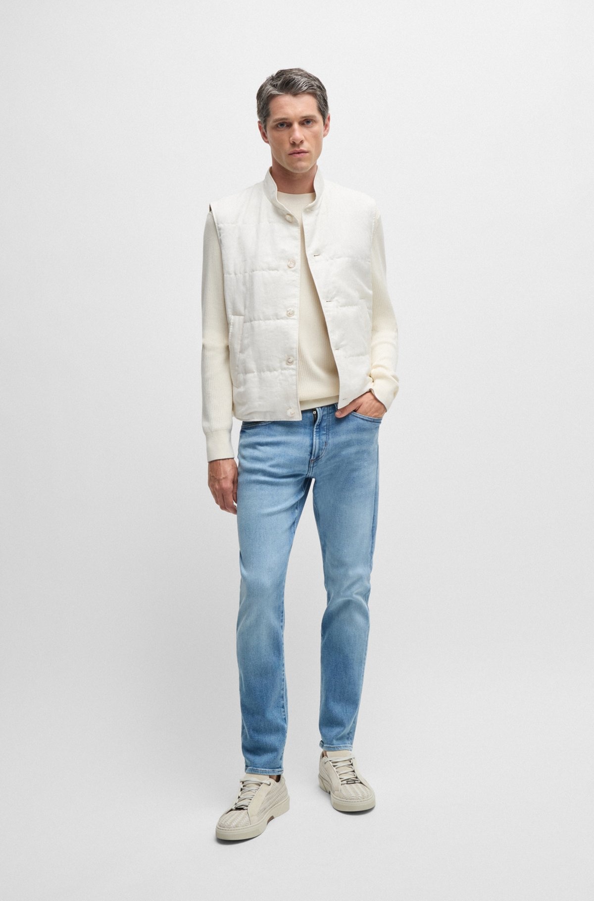 SLIM-FIT JEANS IN FRESH-BLUE COMFORT-STRETCH DENIM - 3