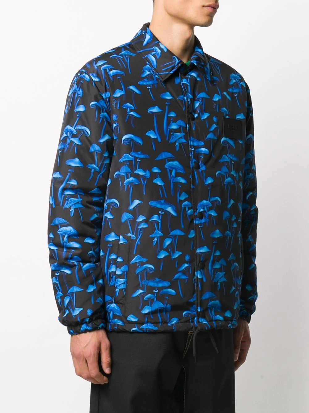 mushroom-print shirt jacket - 3