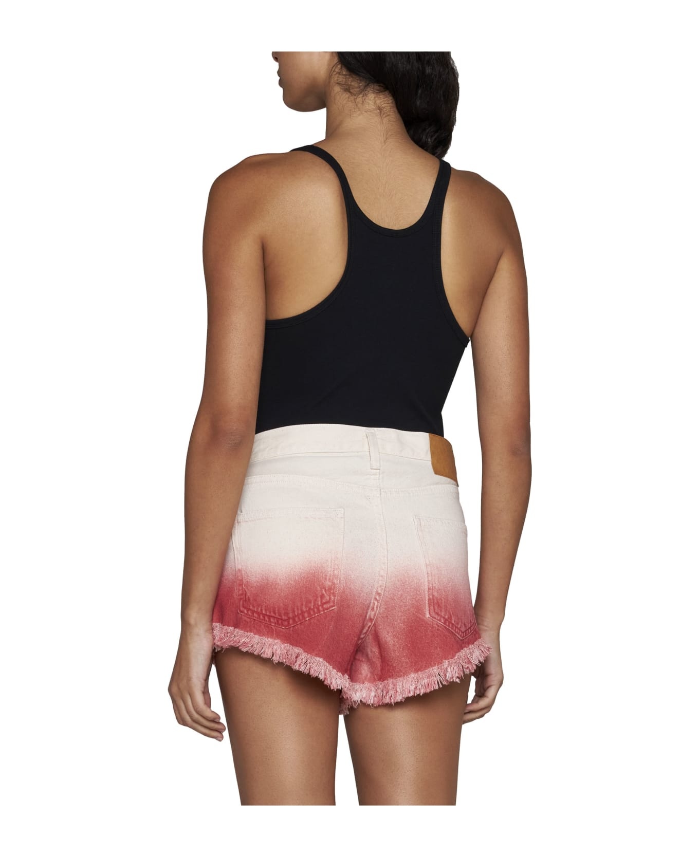 Two-tone Denim Shorts - 4