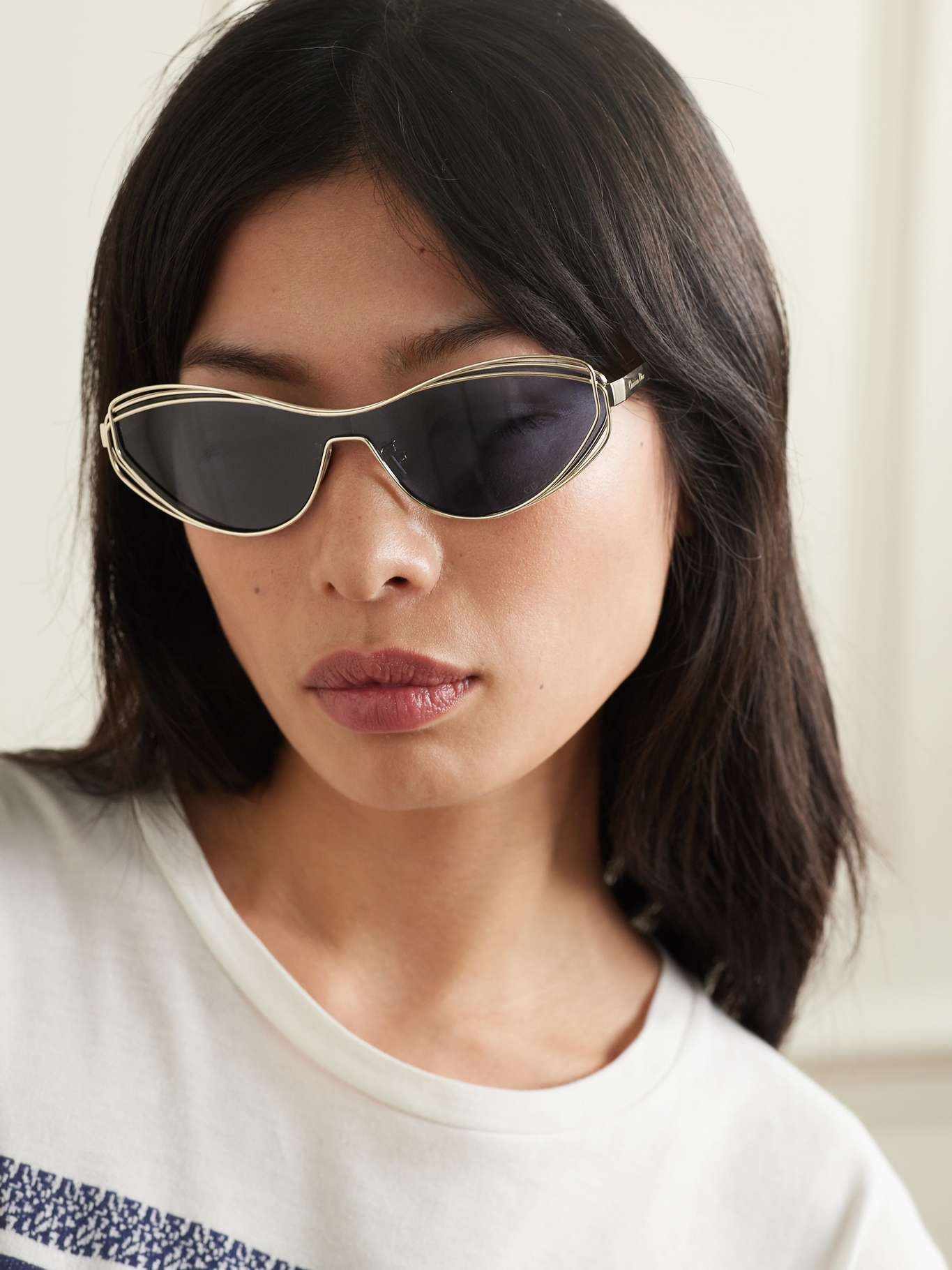 FilDior M1U cat-eye gold-tone sunglasses - 2