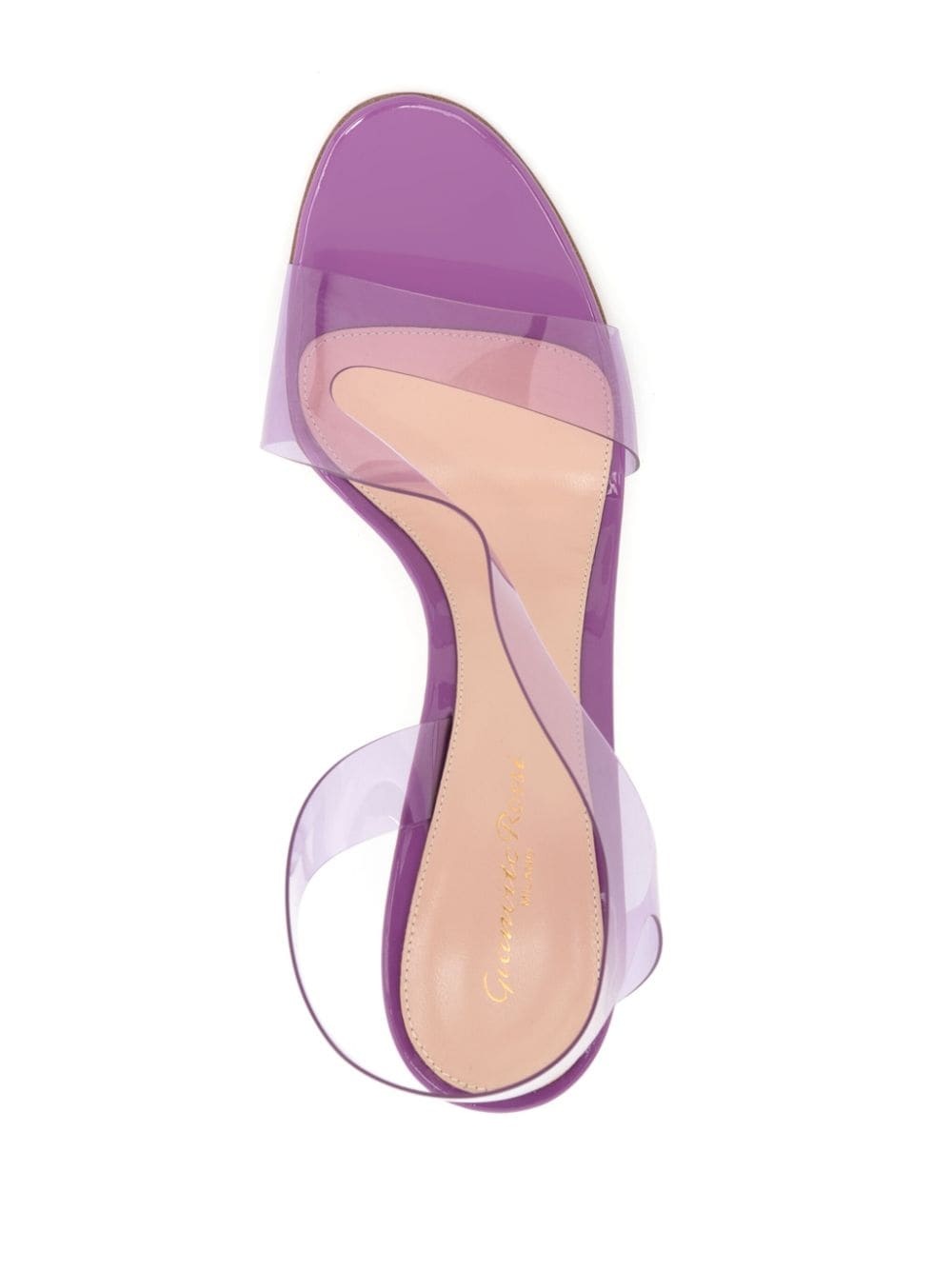 Metropolis 105mm cut-out transparent sandals - 4