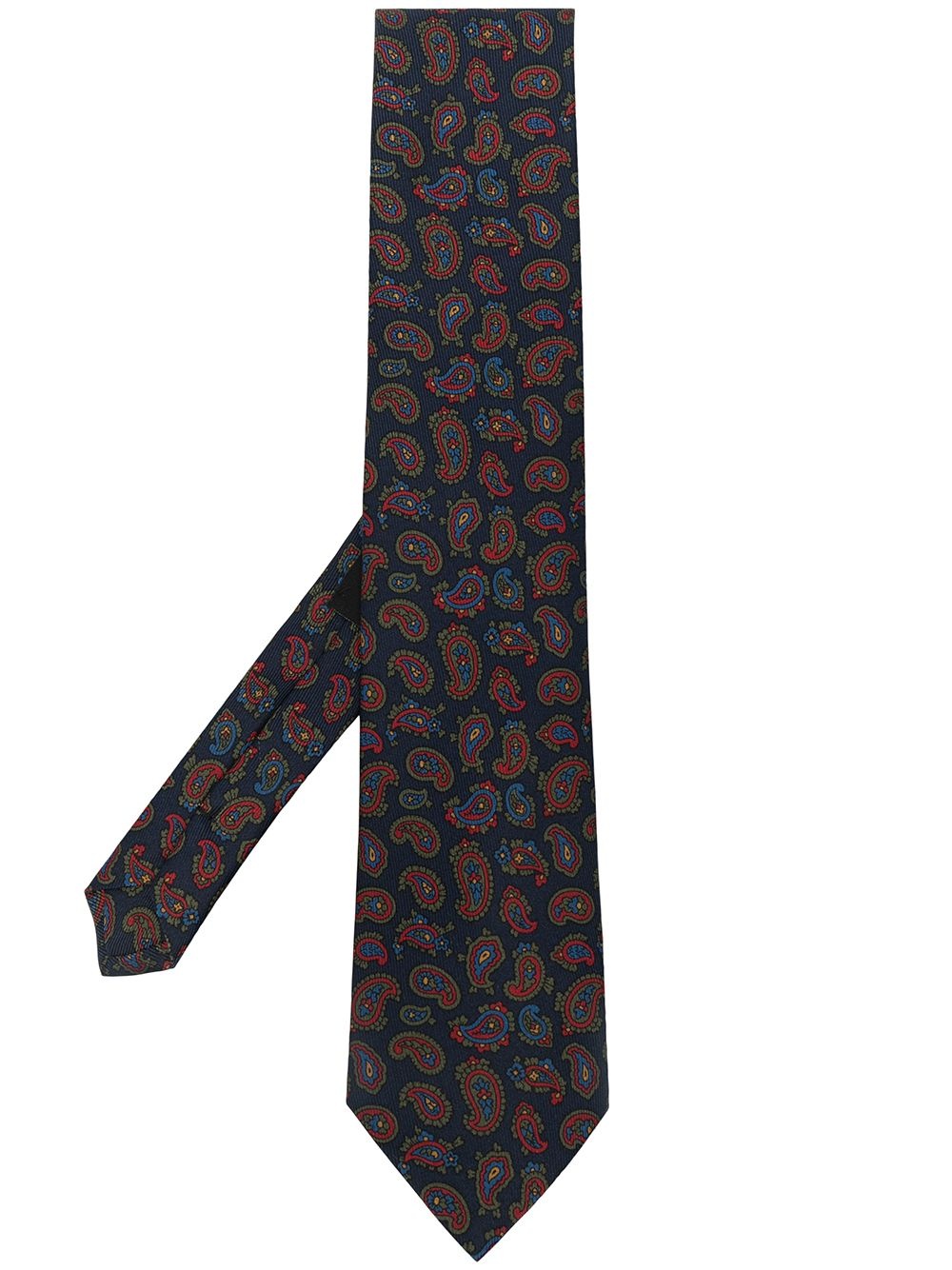 paisley-print silk tie - 1