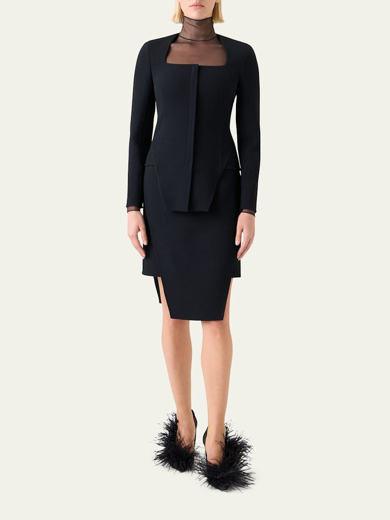 AKRIS Trapezoid Apron Mini Skirt outlook