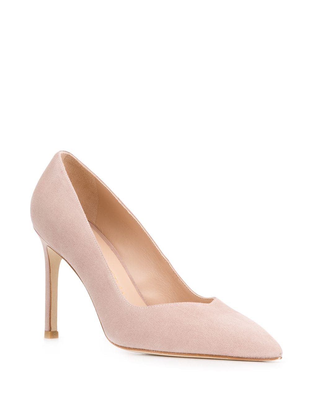 pointed suede pumps - 2