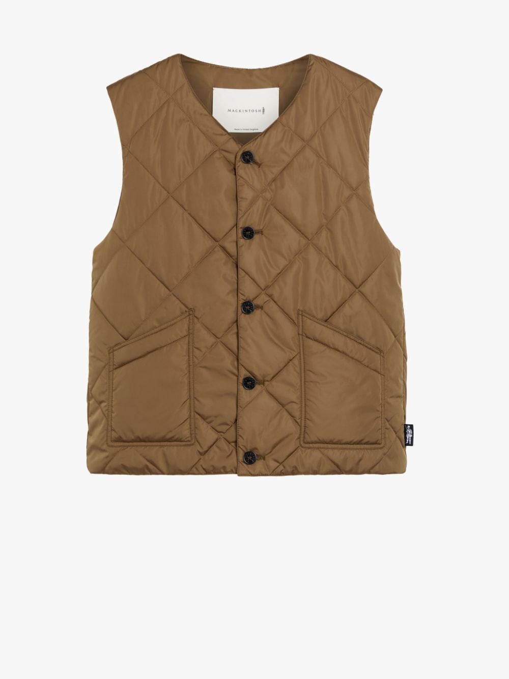 HIG MOCHA QUILTED NYLON LINER VEST | GQM-204 - 1