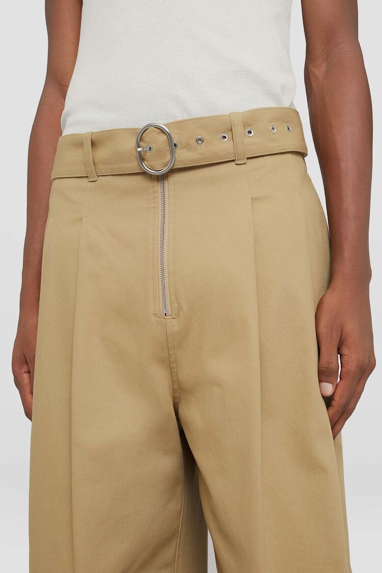 パンツ Jil Sander Gabardine belt pants JIL SANDER - Cotton Gabardine Relaxed Fit Pants Jil Sander