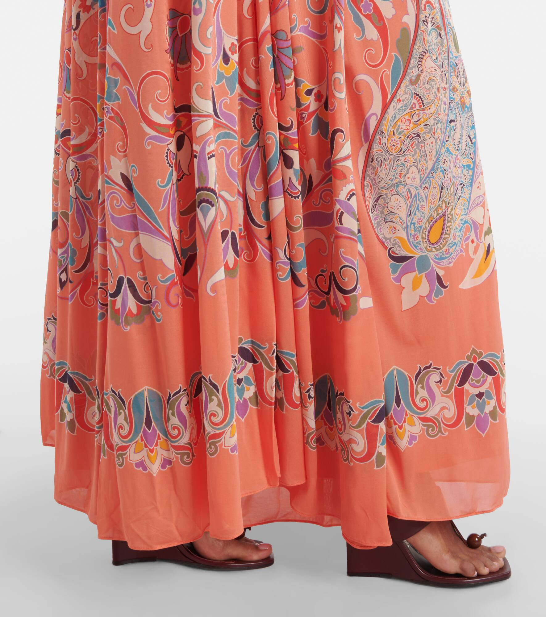 Paisley caped gown - 5