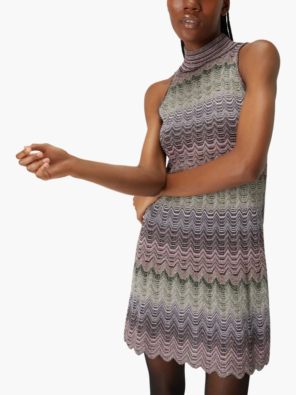 striped mini dress - 4
