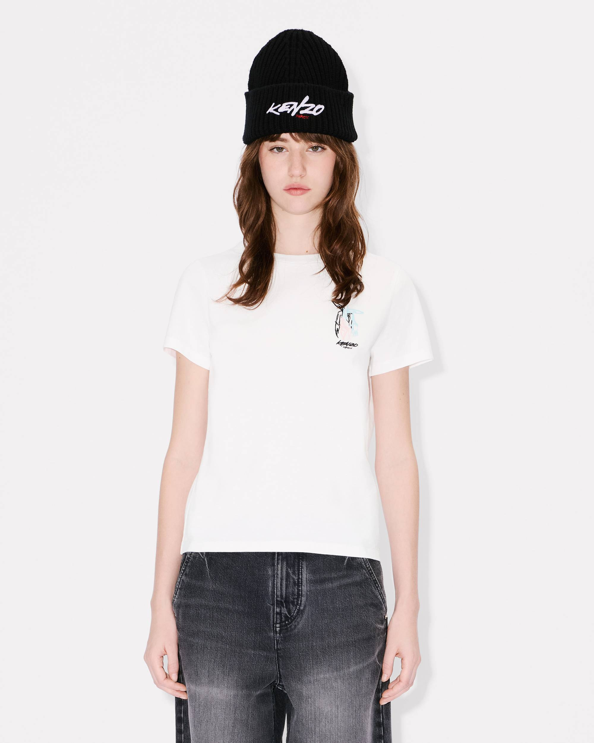 'Kenzo x Futura 2000' embroidered T-shirt in cotton - 3