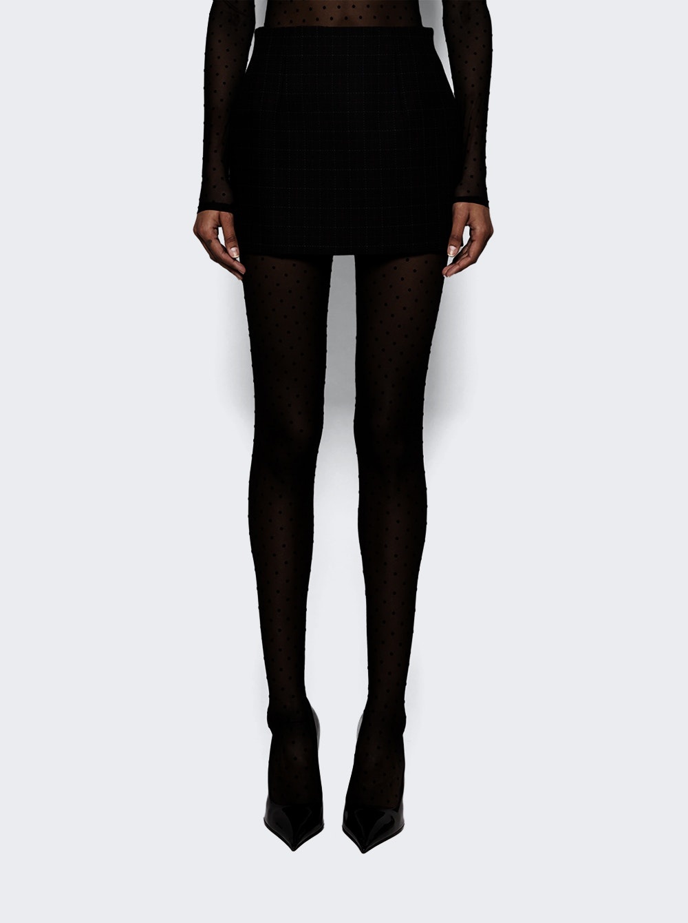 Contour Mini Skirt Black Check - 3