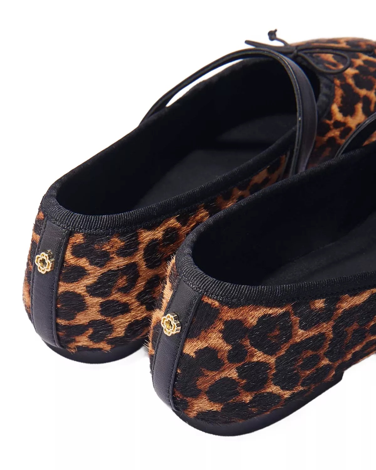 Women's Calf Hair Leopard Ballet Flats - 4
