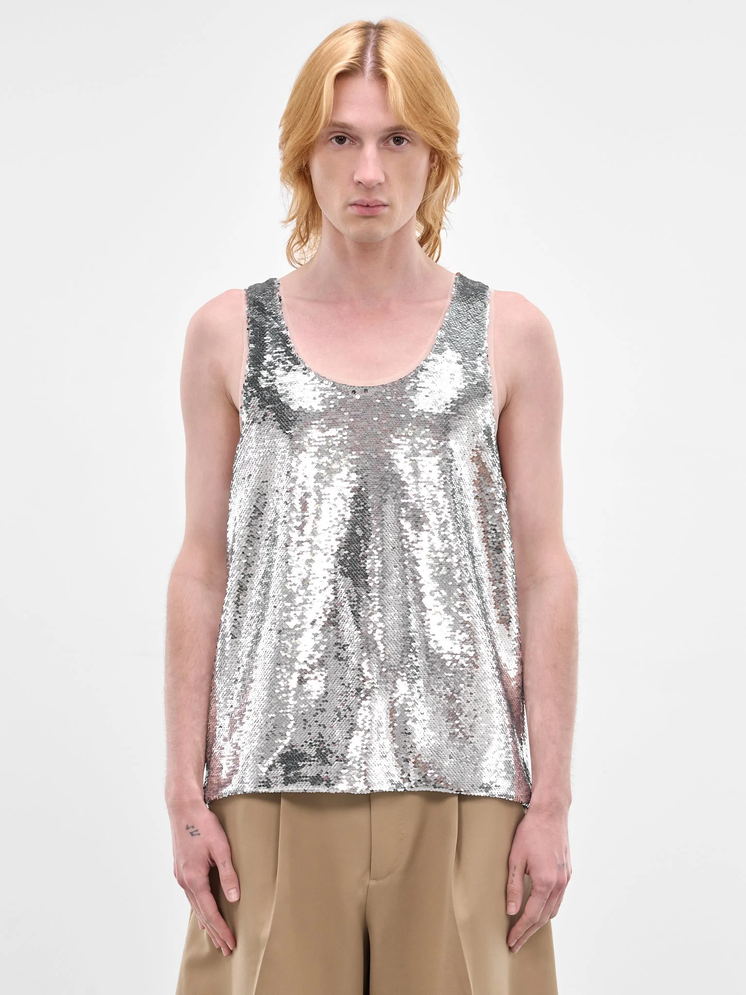 Silver Prince Charming Sequin Tank - 1