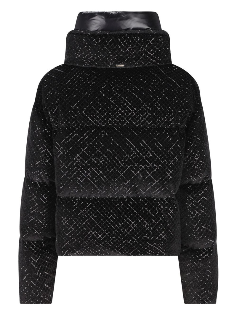 Herno sequin high-neck jacket outlook