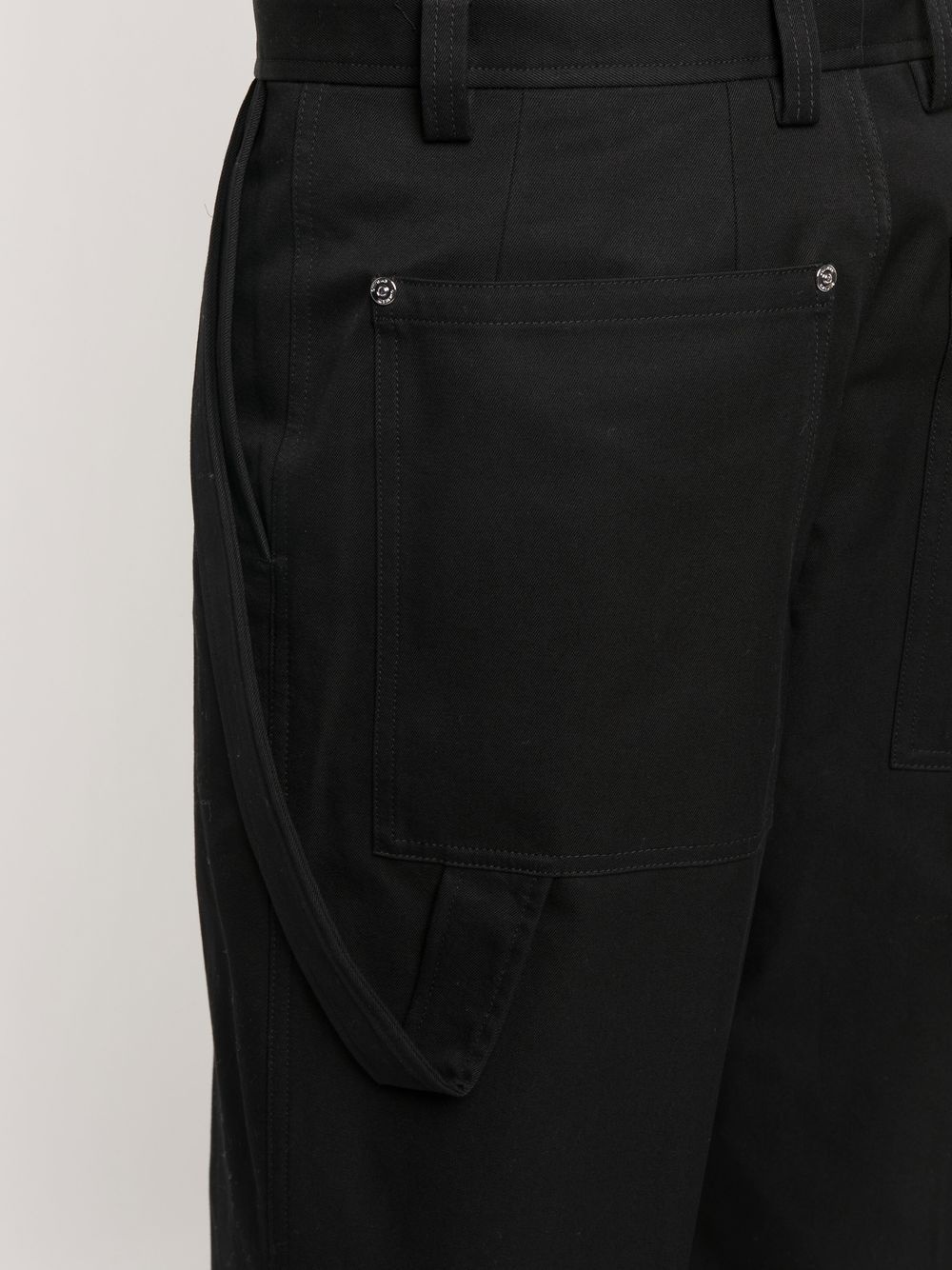 mid-rise cotton wide-leg trousers - 5