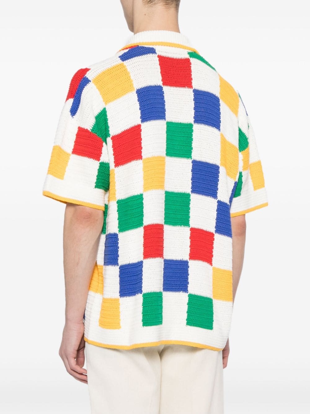 crochet-knit shirt - 4